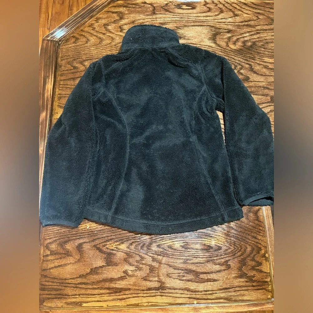North Face Jacket Black Fleece Soft Zip Up Girls Small 7/8 MSRP $60 - Picture 4 of 5